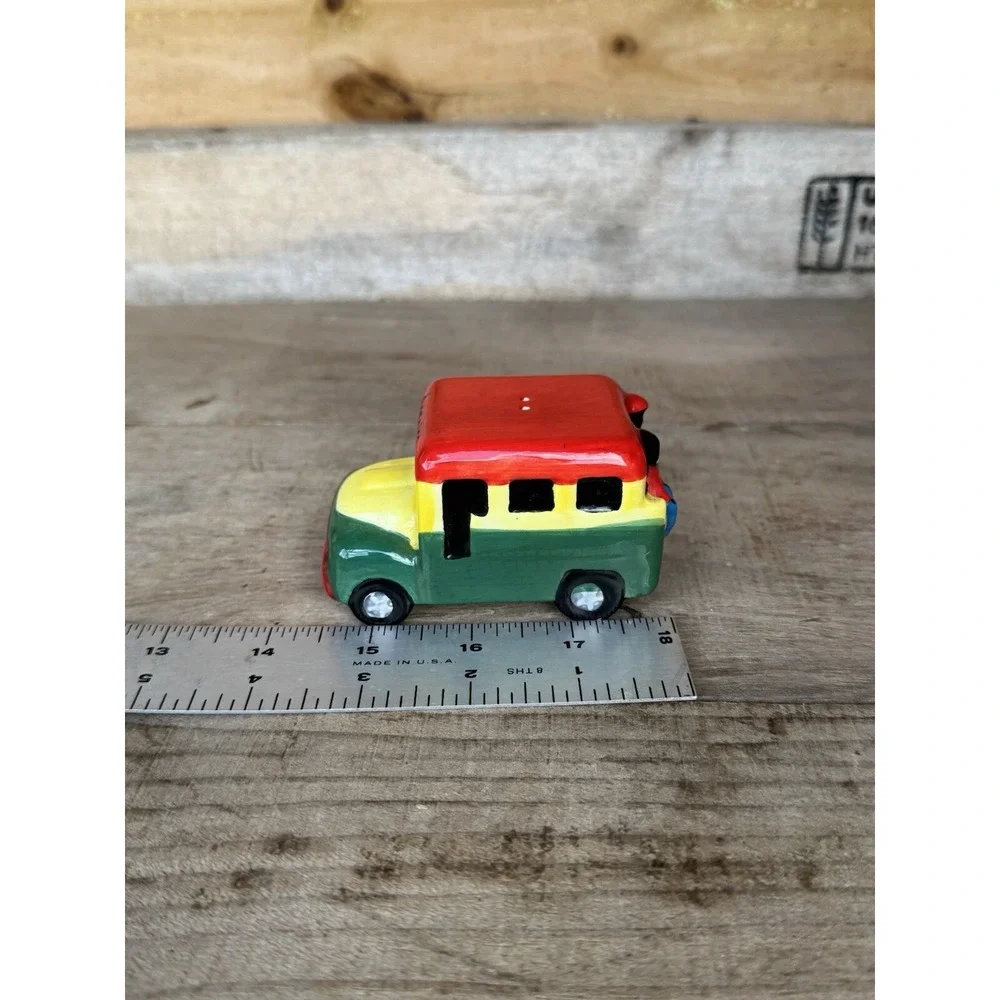 Jamaican Salt OR Pepper Shaker‎ Jamaican Bus Ceramic Bus